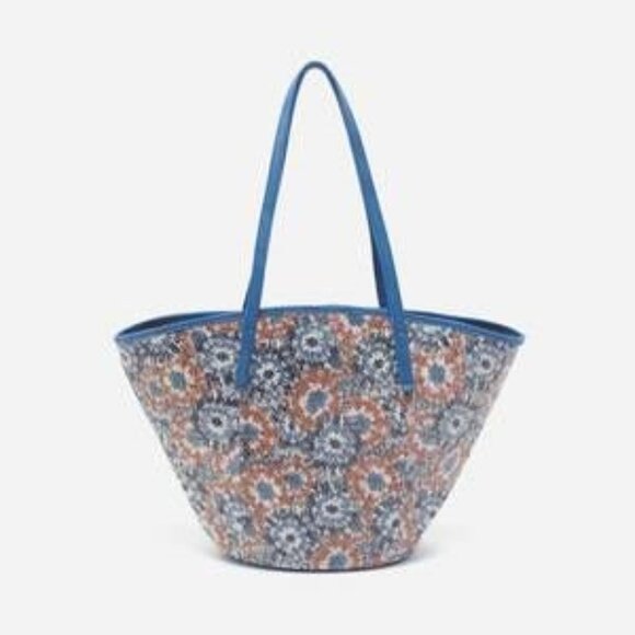 HOBO Ellison Blue Burst Leather tote bag with dust bag - Picture 3 of 12